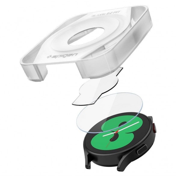 HÄRDAT GLAS Spigen GLAS.TR" EZ-FIT" 2-PACK GALAXY Watch 4/5 (40 MM)