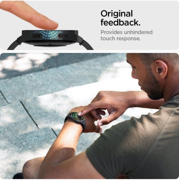 HÄRDAT GLAS Spigen GLAS.TR" EZ-FIT" 2-PACK GALAXY Watch 4/5 (40 MM)