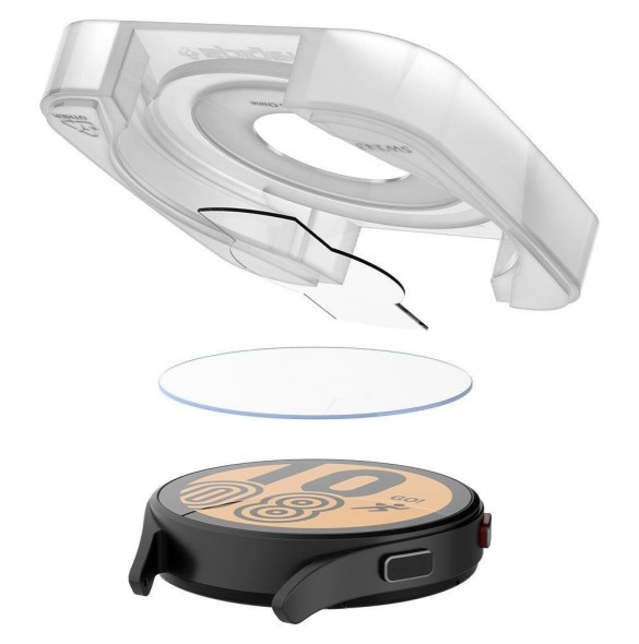 HÄRDAT GLAS Spigen GLAS.TR" EZ-FIT" 2-PACK GALAXY Watch 4/5 (44 MM)