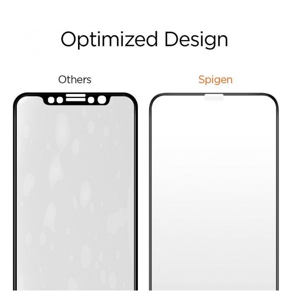 HÄRDAT GLAS Spigen GLASS FC 2-PACK IPHONE 11 PRO SVART