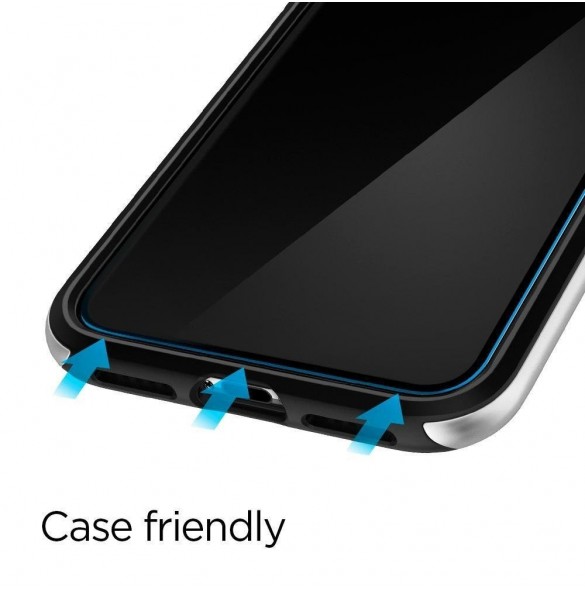 HÄRDAT GLAS Spigen GLASS FC 2-PACK IPHONE 11 PRO SVART