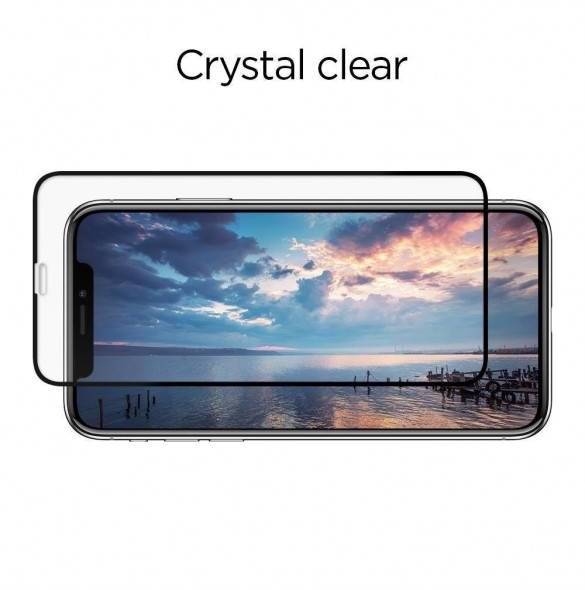 HÄRDAT GLAS Spigen GLASS FC 2-PACK IPHONE 11 PRO SVART