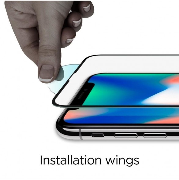HÄRDAT GLAS Spigen GLASS FC 2-PACK IPHONE 11 PRO SVART