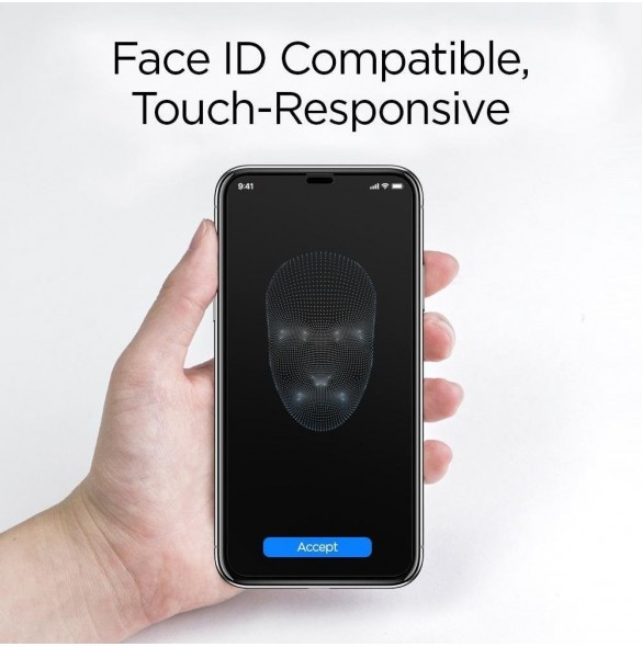 HÄRDAT GLAS Spigen GLASS FC 2-PACK IPHONE 11 PRO SVART