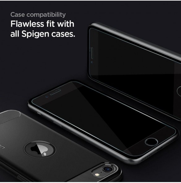 HÄRDAT GLAS Spigen GLASS FC 2-PACK IPHONE 7/8 / SE 2020 / 2022 SVART