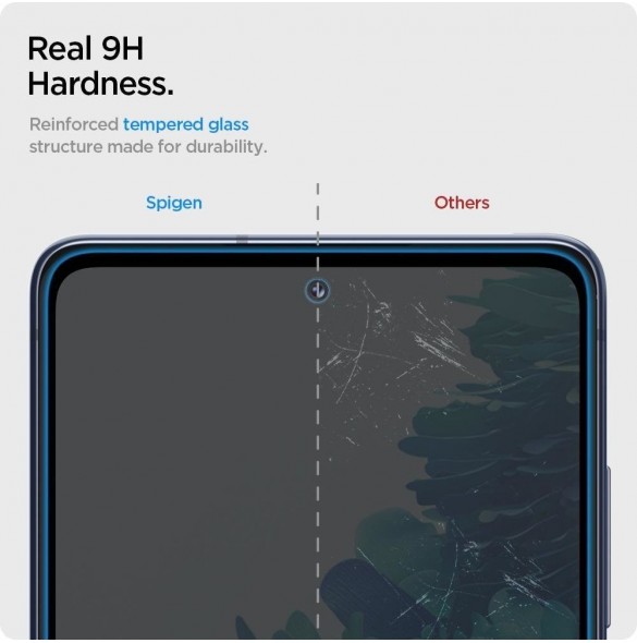 HÄRDAT GLAS Spigen GLASS FC GALAXY S20 FE SVART