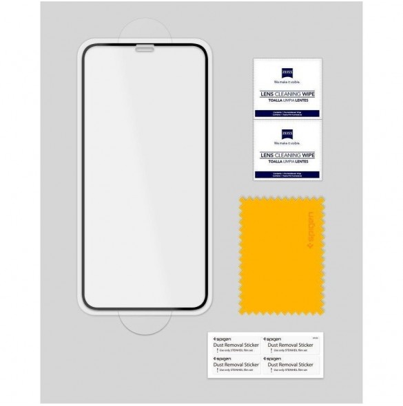 HÄRDAT GLAS Spigen GLASS FC IPHONE 11 SVART