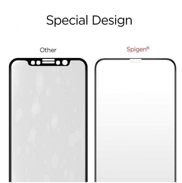 HÄRDAT GLAS Spigen GLASS FC IPHONE 11 PRO MAX SVART