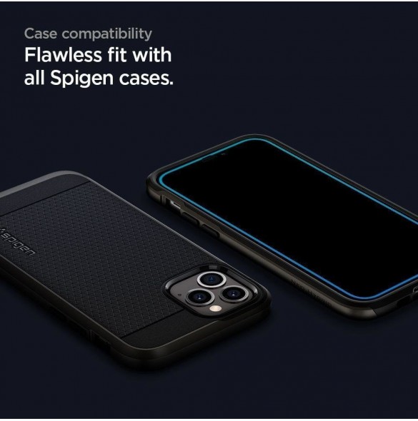 HÄRDAT GLAS Spigen GLASS FC IPHONE 12 MINI SVART