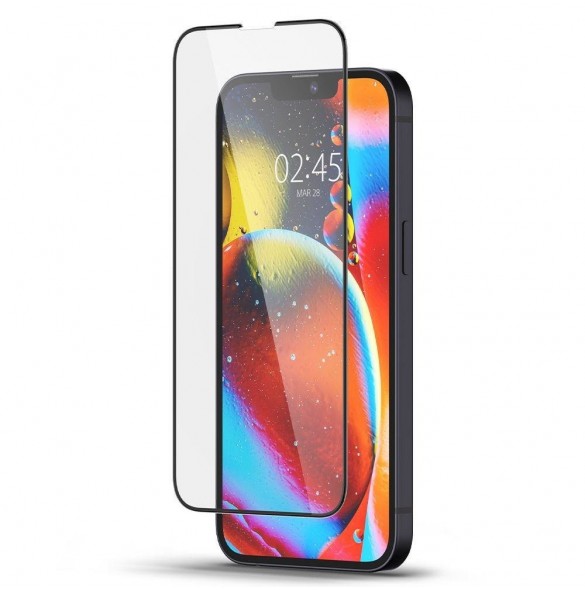 HÄRDAT GLAS Spigen GLASS FC IPHONE 13 PRO MAX / 14 PLUS SVART