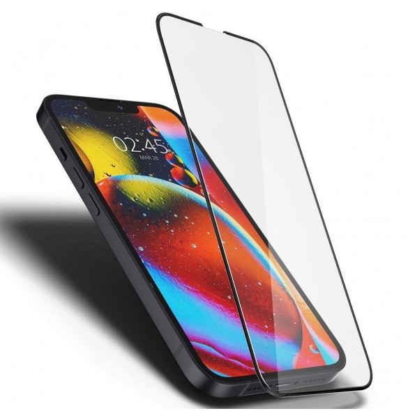HÄRDAT GLAS Spigen GLASS FC IPHONE 13 PRO MAX / 14 PLUS SVART