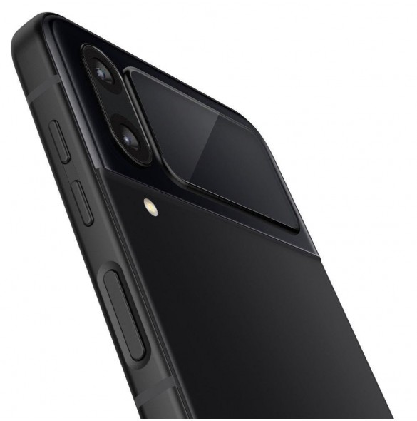 HÄRDAT GLAS Spigen GLASS FC" EZ FIT" + GJÄRNFILM 2-PACK GALAXY MED FLIP 4 SVART