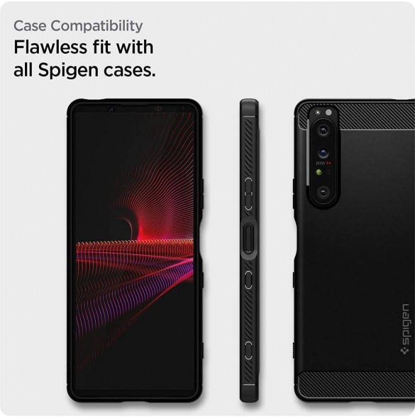 TEMPERAD Spigen ALM GLASS FC SONY XPERIA 1 III SVART