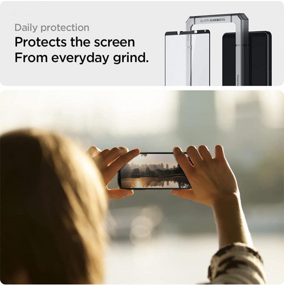 TEMPERAD Spigen ALM GLASS FC SONY XPERIA 1 III SVART