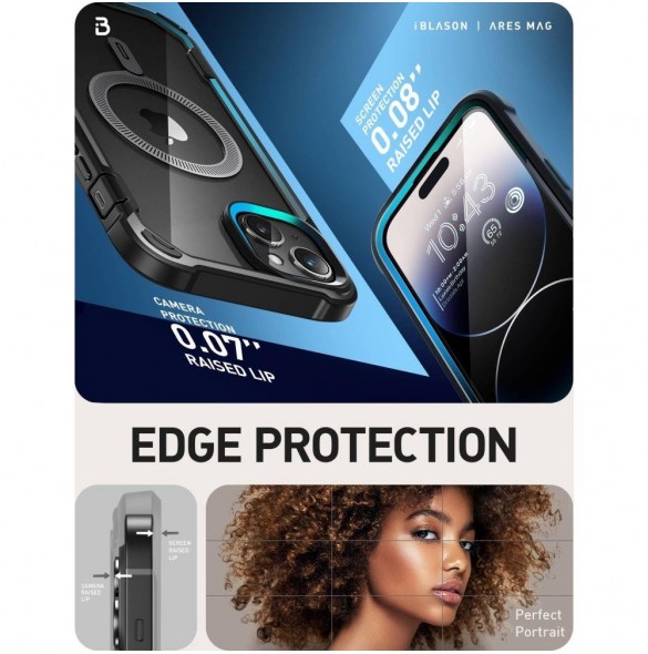 Supcase IBLSN ARES MAG MAGSAFE IPHONE 15 SVART