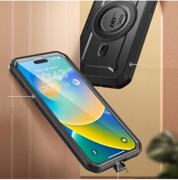 Supcase UB PRO MAG MAGSAFE IPHONE 15 SVART