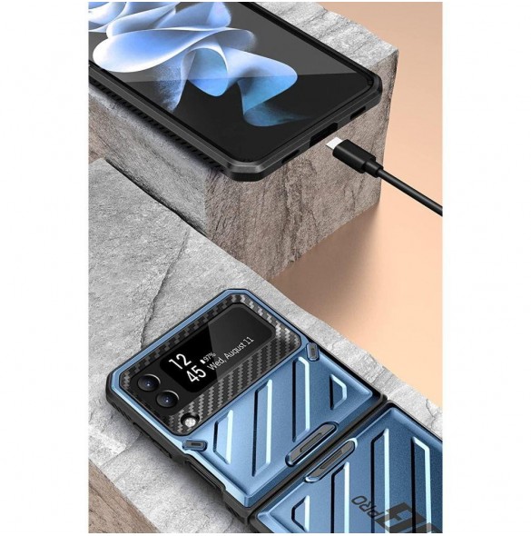 Supcase Unicorn Beetle Pro fodral till Samsung Galaxy Z Flip 4 blå