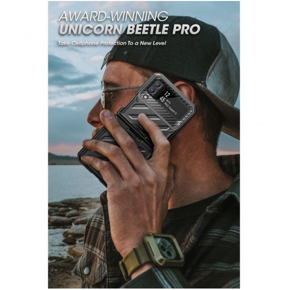 Supcase UNICORN BEETLE PRO GALAXY MED FLIP 4 SVART