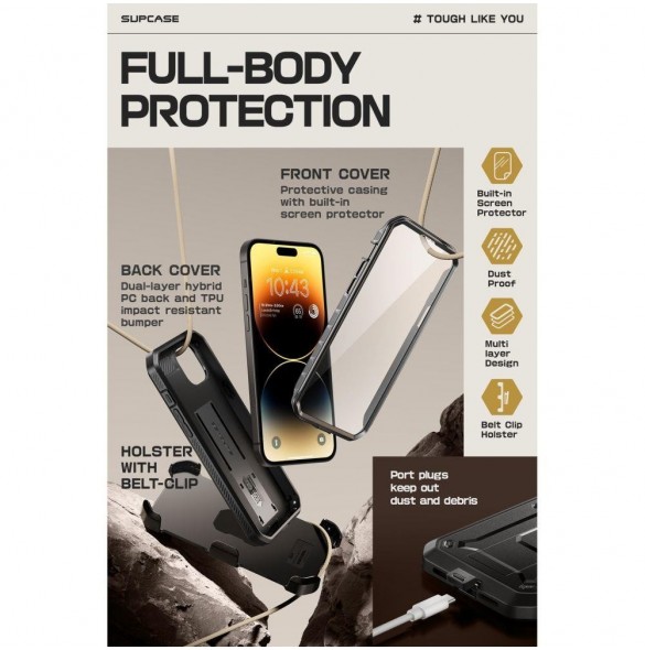 Supcase UNICORN BEETLE PRO IPHONE 15 SVART