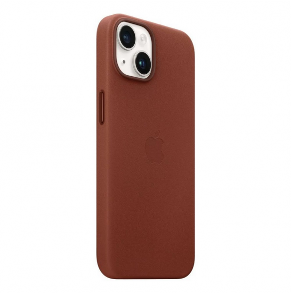 MPP73ZM/A Apple Leather Magsafe Skal till iPhone 14 Umber