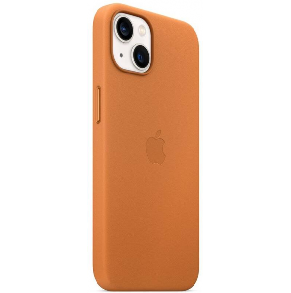 MM0D3ZM/A Apple Leather Magsafe Skal för iPhone 13 mini Gyllene Brun