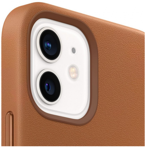 MHKF3FE/A Apple Leather Magsafe Cover för iPhone 12/12 Pro Sadel Brun
