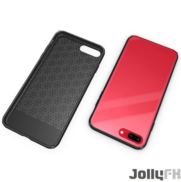 Rött och väldigt elegant cover iPhone 8 Plus / 7 Plus.