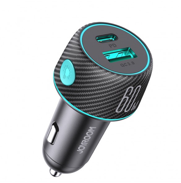 Billaddare 60W USB-C USB-A Joyroom JR-CCN01 - svart