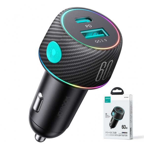 Billaddare 60W USB-C USB-A Joyroom JR-CCN01 - svart