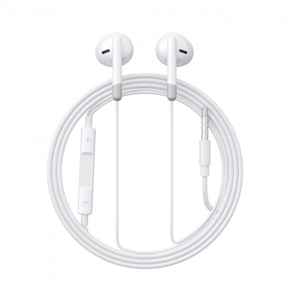 In-ear trådade minijack hörlurar med fjärrkontroll Joyroom JR-EW01 - vit