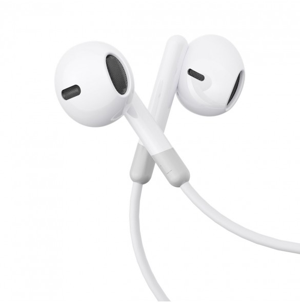 In-ear trådade minijack hörlurar med fjärrkontroll Joyroom JR-EW01 - vit