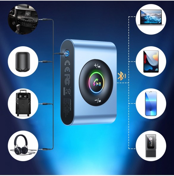 Joyroom bil Bluetooth 5.3-sändare och handsfree-kit för AUX 3,5 mm minijackport (JR-CB1)