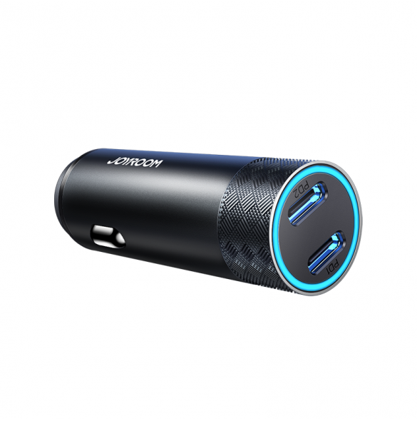 Joyroom billaddare 2 x USB-C 50W med PD, QC, PPS grå (JR-CL13)