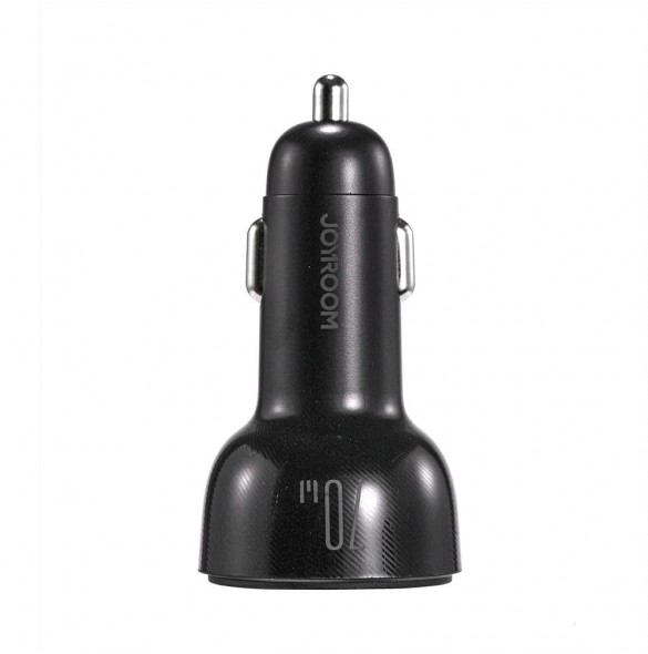 Joyroom billaddare 70W med 3 portar: USB, 2 x USB C svart (JR-CL26)