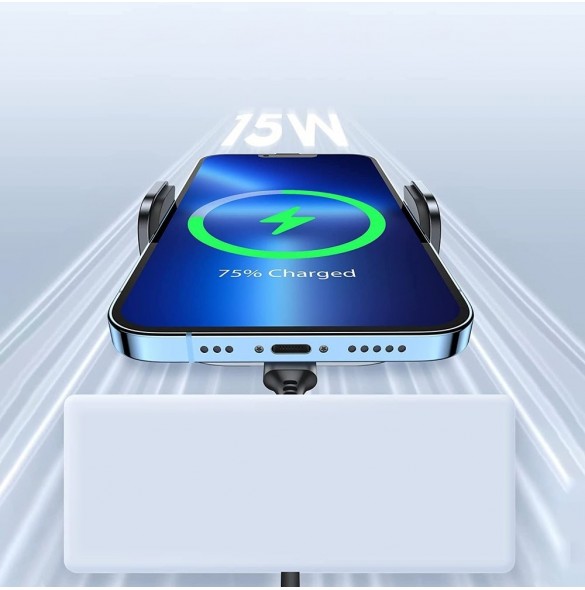 Joyroom Car Magnetic Holder 15W Qi Induction Trådlös laddare (MagSafe-kompatibel för iPhone) för Dashboard (JR-ZS295)