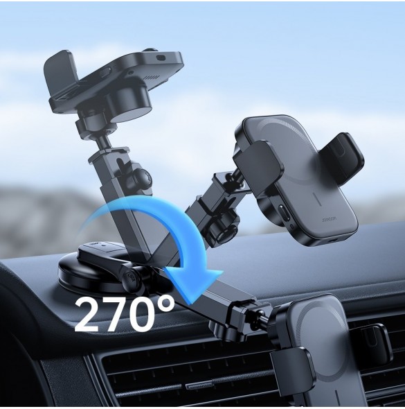 Joyroom Car Magnetic Holder 15W Qi Induction Trådlös laddare (MagSafe-kompatibel för iPhone) för Dashboard (JR-ZS295)
