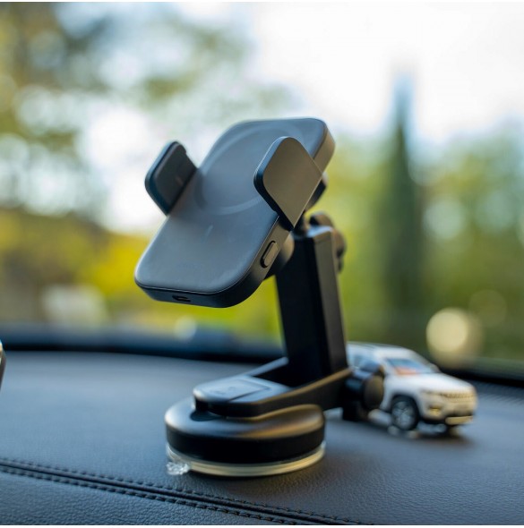 Joyroom Car Magnetic Holder 15W Qi Induction Trådlös laddare (MagSafe-kompatibel för iPhone) för Dashboard (JR-ZS295)