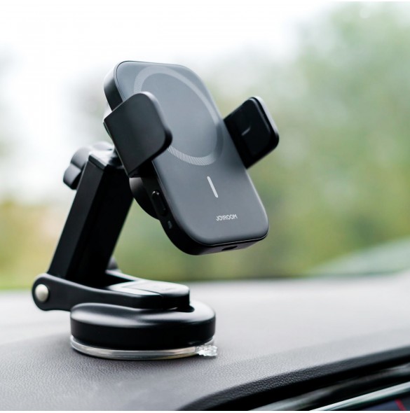 Joyroom Car Magnetic Holder 15W Qi Induction Trådlös laddare (MagSafe-kompatibel för iPhone) för Dashboard (JR-ZS295)