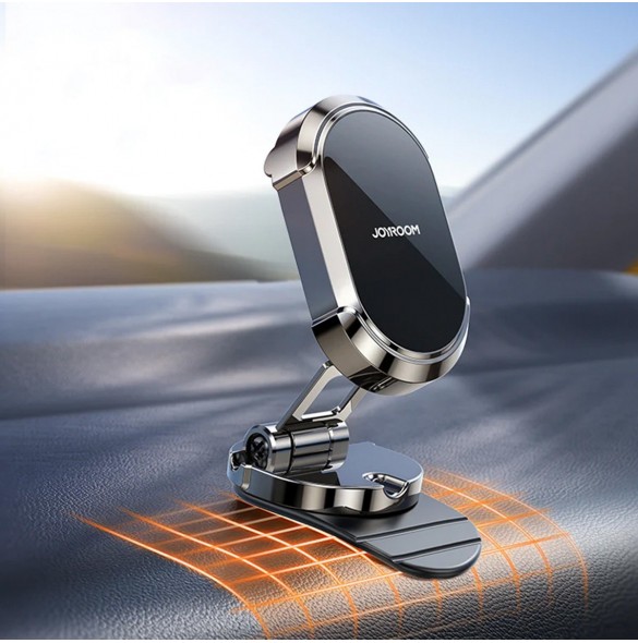 Joyroom car magnetisk självhäftande hopfällbar telefonhållare (dashboard/cockpit) mörkgrå (JR-ZS312)