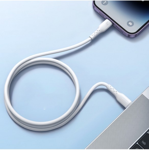 Joyroom Flash-Charge Series SA26-CL3 USB-C / Lightning-kabel 30W 1m - vit