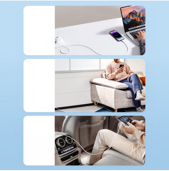 Joyroom Flash-Charge Series SA26-CL3 USB-C / Lightning-kabel 30W 2m - svart