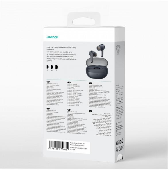 Joyroom Jbuds Series JR-BB1 TWS trådlösa in-ear hörlurar - svarta