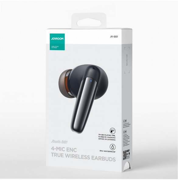Joyroom Jbuds Series JR-BB1 TWS trådlösa in-ear hörlurar - svarta