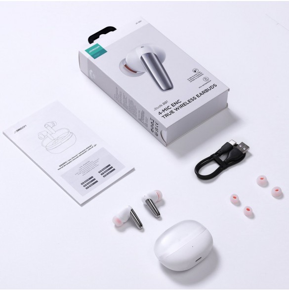 Joyroom Jbuds Series JR-BB1 TWS trådlösa in-ear hörlurar - vit