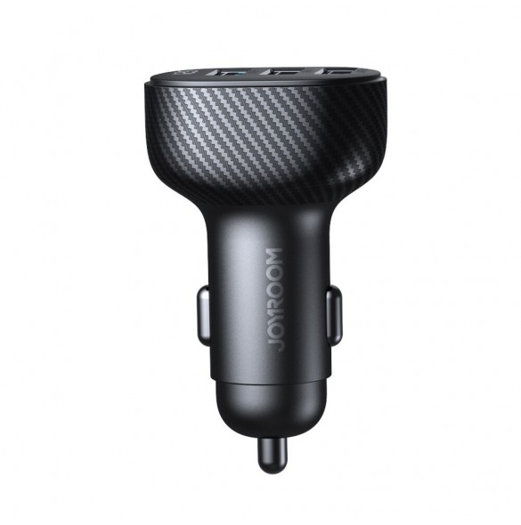 Joyroom JR-CCD03 3.4A billaddare med 3x USB-A display - svart