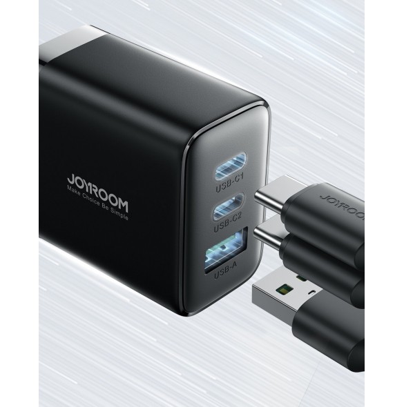 Joyroom JR-TCF10 snabbladdare 2x USB-C USB-A 32W - svart