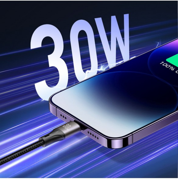 Joyroom Light-Speed Serie SA25-CC5 100W USB-C / USB-C-kabel 1,2 m - vit