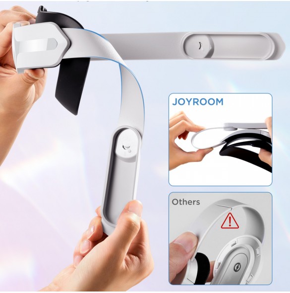 Joyroom-rem Oculus Quest 2 justerbart elastiskt band vit (JR-QS1)
