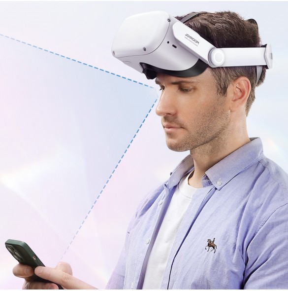 Joyroom-rem Oculus Quest 2 justerbart elastiskt band vit (JR-QS1)