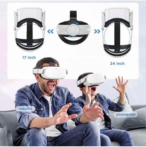 Joyroom-rem Oculus Quest 2 justerbart elastiskt band vit (JR-QS1)